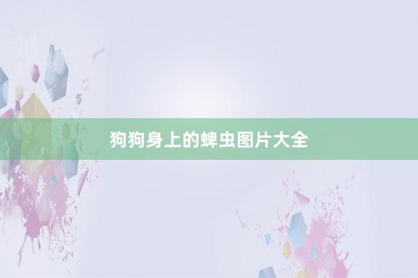 狗狗身上的蜱虫图片大全